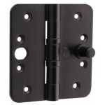 Kogellager scharnier ronde hoek 89x89mm mat zwart