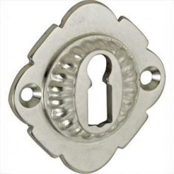 Sleutelrozet Nouveau antiek nikkel