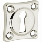 Sleutelrozet vierkant glans nikkel