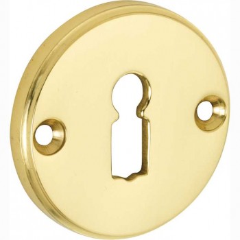 Sleutelrozet Facet messing ongelakt