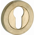 Cilinderrozet Vivo messing getrommeld ongelakt