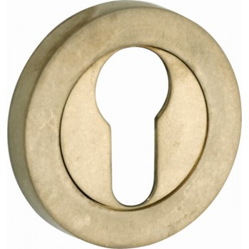 Cilinderrozet Vivo messing getrommeld ongelakt