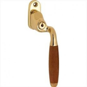 Draaikiep Ton afsluitbaar messing gepolijst ongelakt teak verkropt