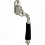 Draaikiep Nouveau afsluitbaar antiek nikkel ebbenhout verkropt