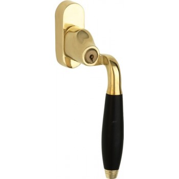 Draaikiep verkropt Bonton afsluitbaar messing ongelakt ebben