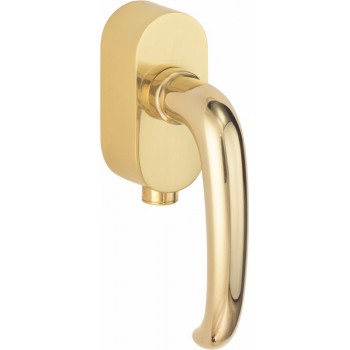 Draaikiep Halfsabel afsluitbaar messing ongelakt