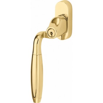 Draaikiep Elegant afsluitbaar messing ongelakt 