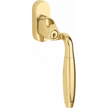 Draaikiep Elegant afsluitbaar messing ongelakt 