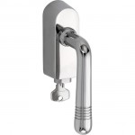 Draaikiep Art-Deco afsluitbaar glans nikkel