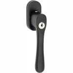 Draaikiep Linea afsluitbaar mat zwart  