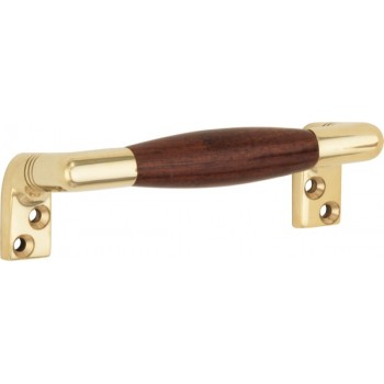 Raamgreep Ton messing ongelakt Bubinga