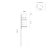 Hive set 1-breed, 6-hoog met dak op statief antraciet