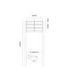 Hive set 2-breed, 3-hoog met dak op statief antraciet