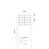 Hive set 2-breed, 4-hoog met dak op statief antraciet