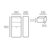 Pakketkast Allux 800 wit