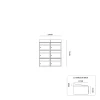 Brickset 2-breed, 3-hoog met dak zwart