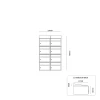 Brickset 2-breed, 4-hoog met dak zwart