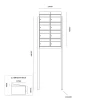 Brickset 2-breed, 4-hoog met dak op statief antraciet