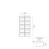 Brickset 2-breed, 5-hoog met dak antraciet