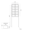 Brickset 2-breed, 5-hoog met dak op statief zwart