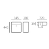 Brievenbus Allux Grundform zwart/wit front