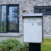 Brievenbus Bjorn zwart/grijs