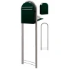 Brievenbus Bobi Classic Back Zwartgroen + statief