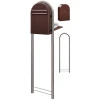 Brievenbus Bobi Classic Back Bruin + statief