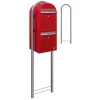 Brievenbus Bobi Duo Rood + statief