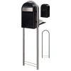 Brievenbus Bobi Grande Back Zwart + statief