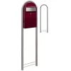 Brievenbus Bobi Grande S Bordeaux + statief