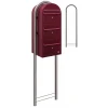 Brievenbus Bobi Trio Bordeaux + statief