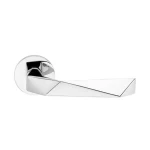 Deurkruk DND Luxury rond rozet chroom