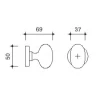 Deurknop Remo Technosteel BIOV (set)