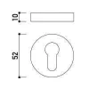 Cilinderrozet rond White Pearl BIOV