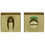 Toiletgarnituur Basic BSQWC53 PVD mat goud met vrij bezet indicatie