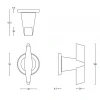 Voordeurknop Cone OH200V mat RVS