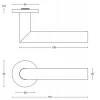 Deurklink Basic LB2 22mm mat RVS