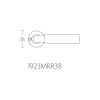 Deurkruk Timeless 1923MRR38 rond rozet 38mm glans nikkel 
