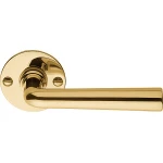 Deurkruk Timeless 1925MRR38 rond rozet messing ongelakt Deurkruk Timeless 1925MRR38 rond rozet messing ongelakt