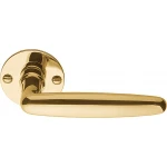 Deurkruk Timeless 1938MRR38 rond rozet messing ongelakt Deurkruk Timeless 1938MRR38 rond rozet messing ongelakt