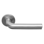Deurkruk Eclipse DR100-G rond rozet mat RVS geveerd 