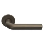 Deurkruk Eclipse DR101-G rond rozet brons geveerd 