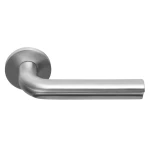 Deurkruk Eclipse DR101-G rond rozet mat RVS geveerd 