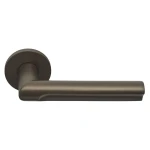 Deurkruk Eclipse DR103-G rond rozet brons geveerd 