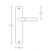 Deurkruk schild Nour EV101P211SFC mat zwart