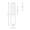 Deurkruk schild Nour EV102P211SFC mat zwart