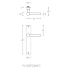Deurkruk schild Ferrovia FVL110P236 gepolijst RVS