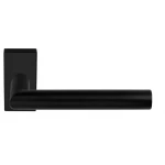 Deurklink Basic LB2 19mm rechthoek rozet mat zwart