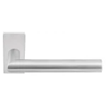 Deurklink Basic LB2 19mm rechthoek rozet gepolijst RVS